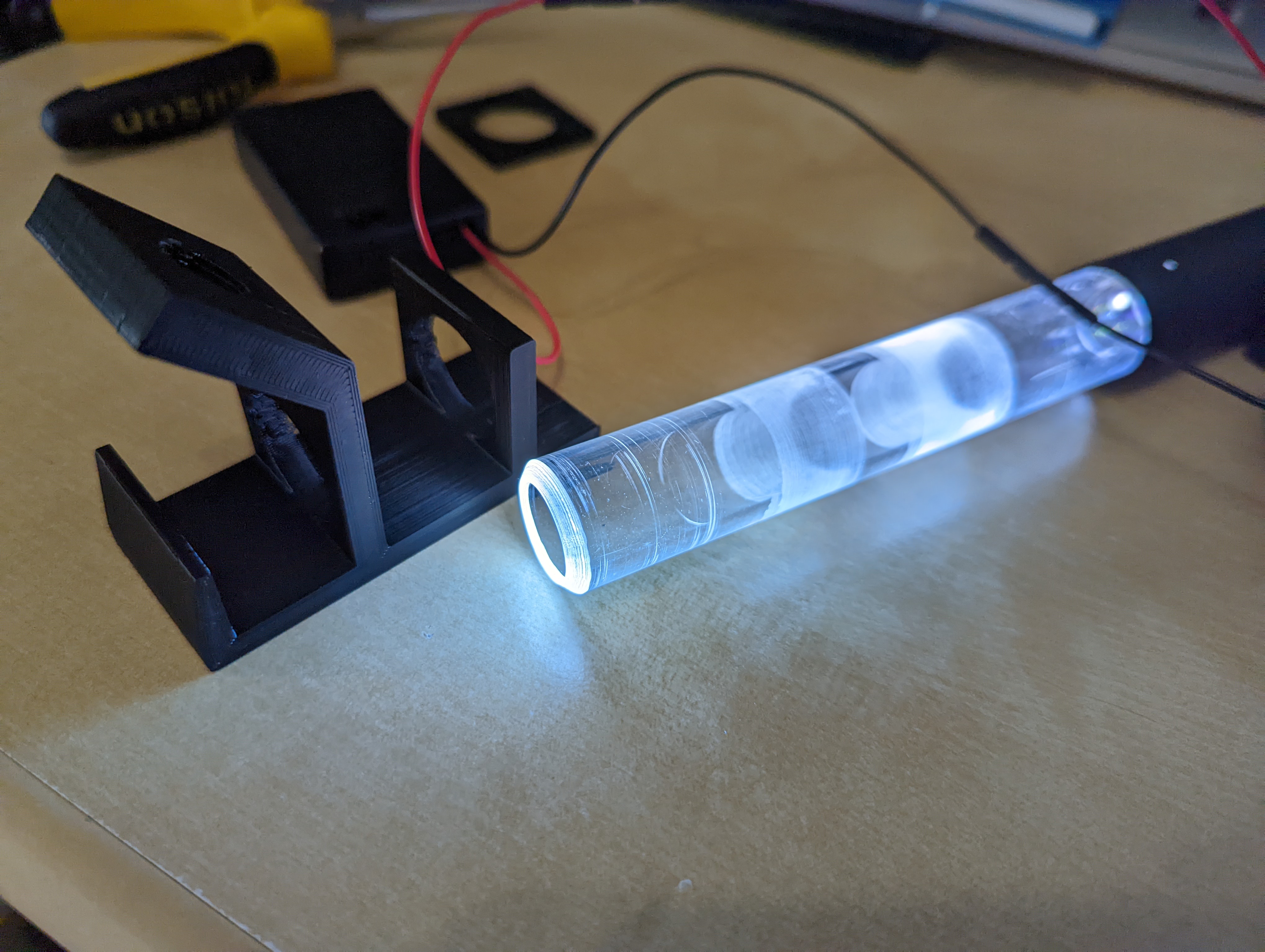 Acrylic wand barrel testing